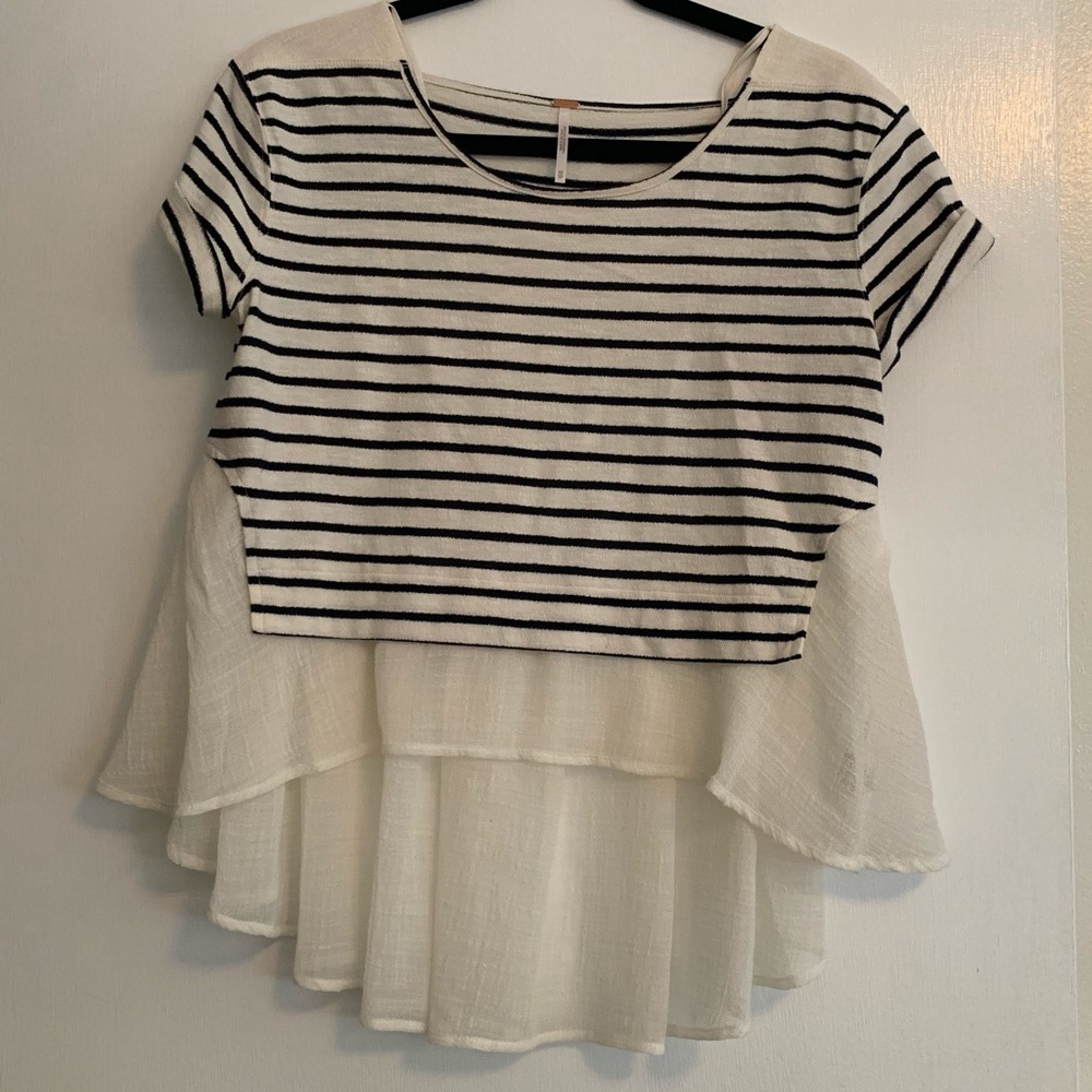 Free People Striped Blouse XS